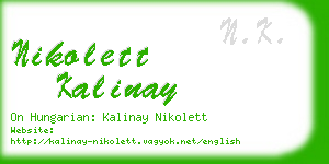 nikolett kalinay business card